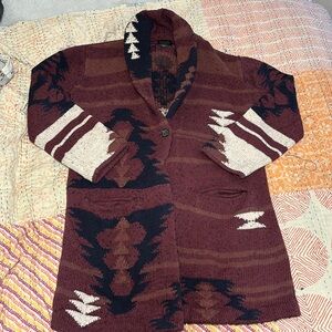 Pendleton sweater coat Anthropologie